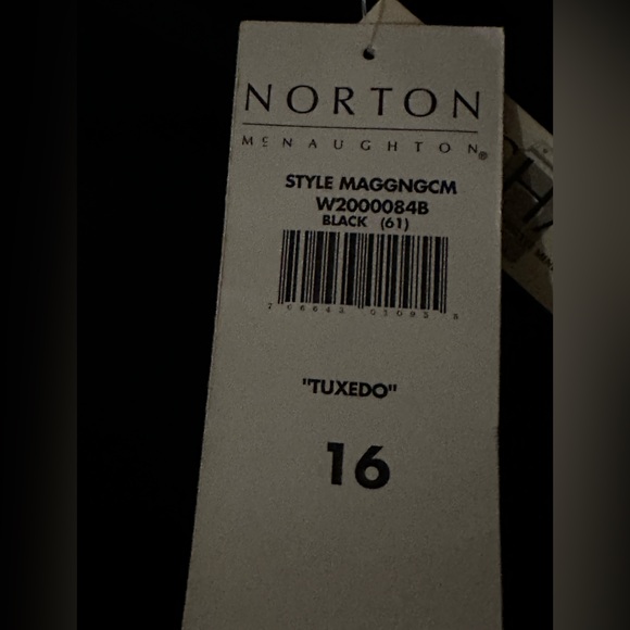 Norton McNaughton NWT Maggngcm Tuxedo Black Straight Wide Leg Sz 16.Machine Wash - Picture 9 of 14